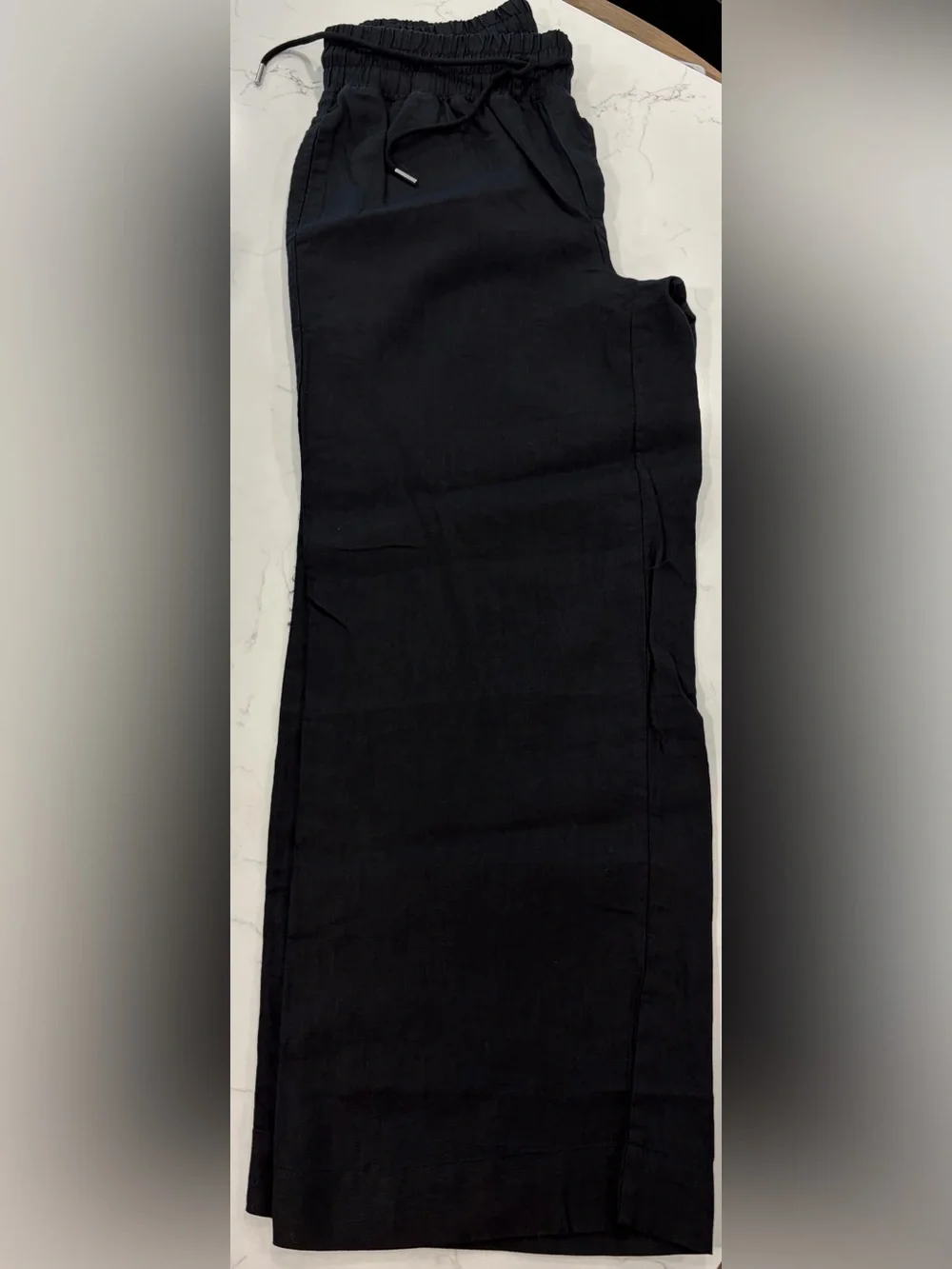 Quince Women’s Black Linen Blend Vest & Pants Outfit - Picture 5 of 7